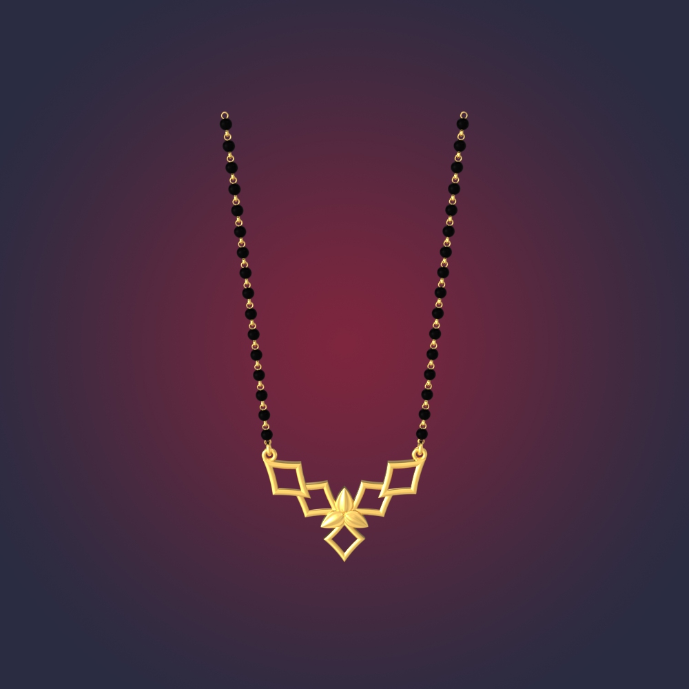 Beautiful Black Bead Gold Mangalsutra