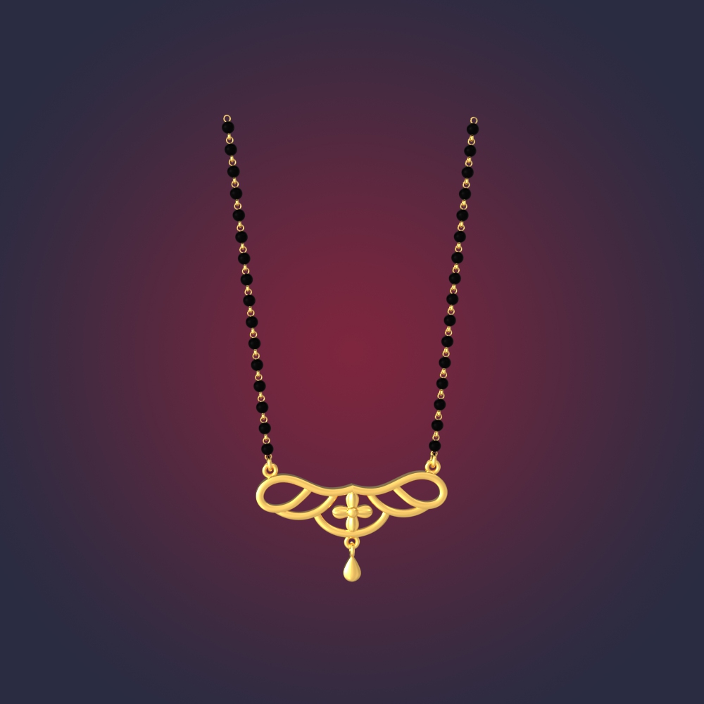 Beautiful Flower Gold Mangalsutra