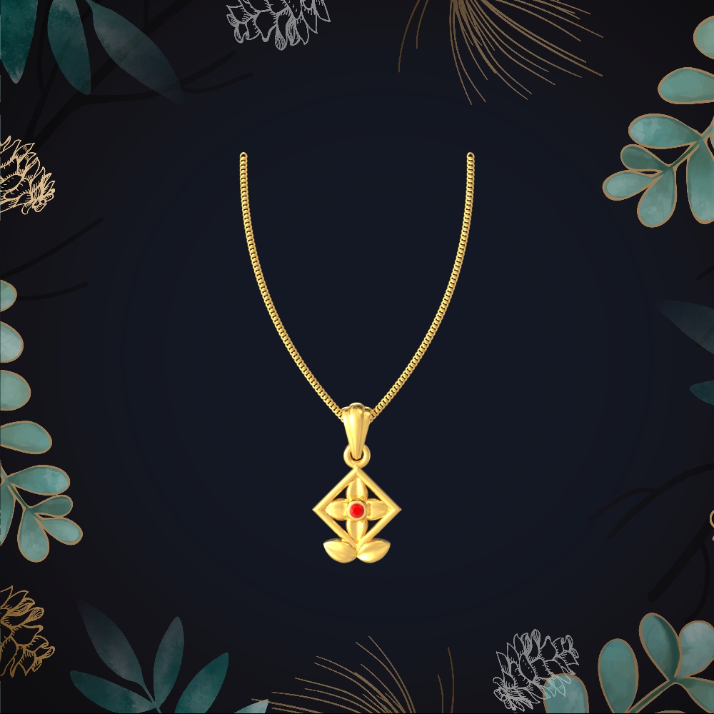 Charming Floral Gold Pendant