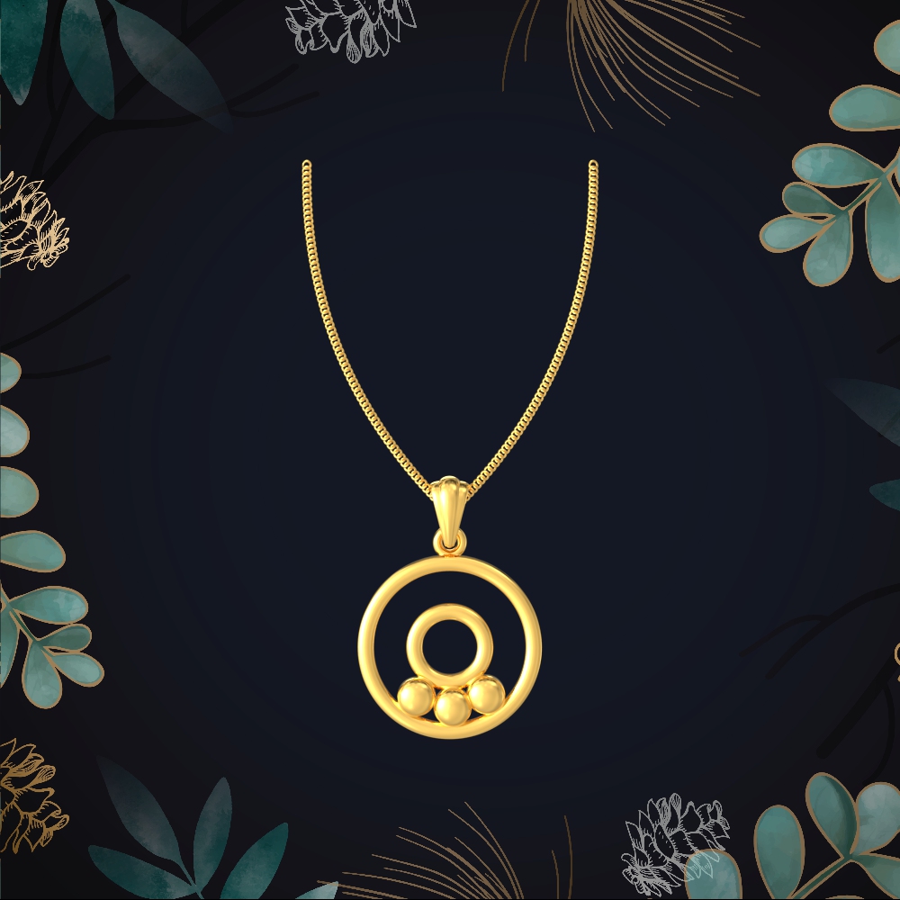 Circle-Shaped Gold Mugappu