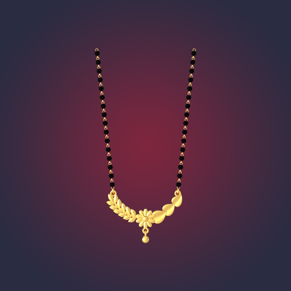 Classic Leaf Shape Gold Mangalsutra