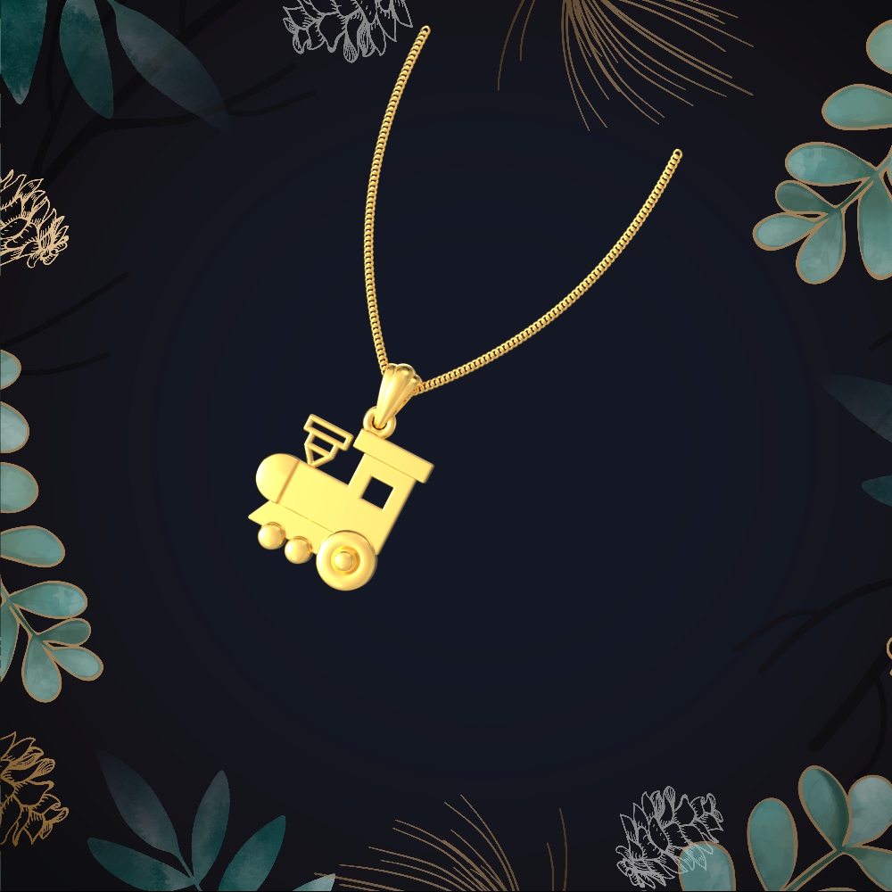 Classic Locomotive Gold Pendant Chennai