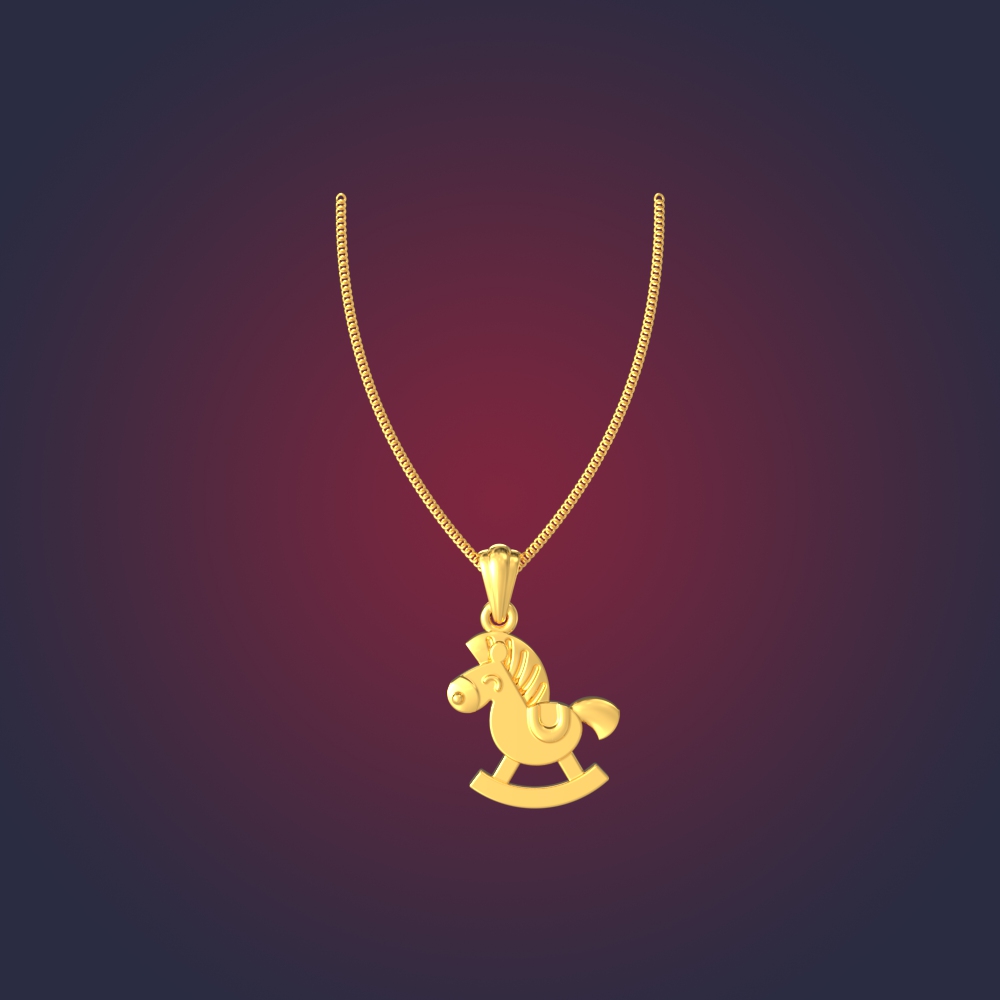 Delicate Gold Horse Pendant