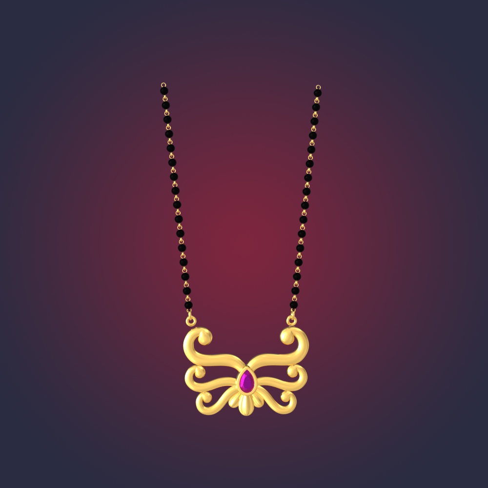 Elegant Curvy Gold Mangalsutra