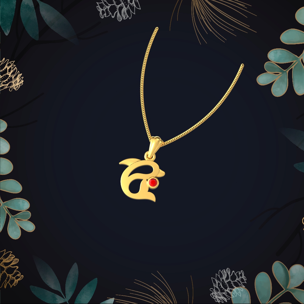 Elegant Gold Dolphin Pendant chennai