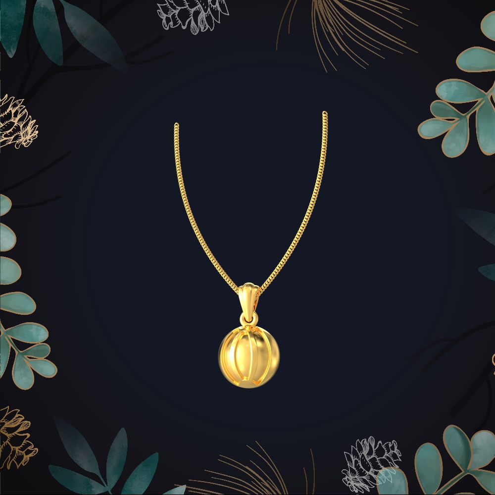 Elegant Pattern Gold Pendant