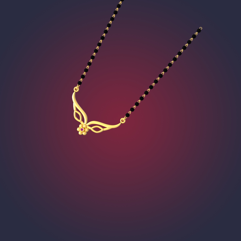 Floral Elegance Gold Mangalsutra chennai