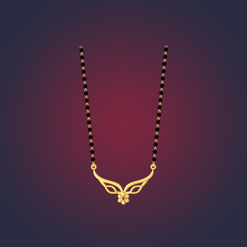 Floral Elegance Gold Mangalsutra