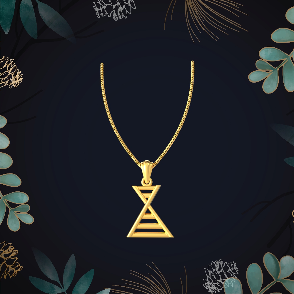 Geometric Gold Triangle Pendant