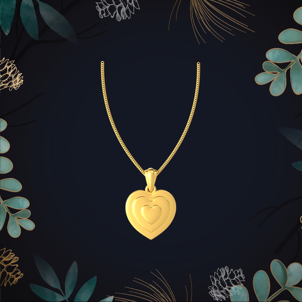 Gold Adorned Heart Mugappu