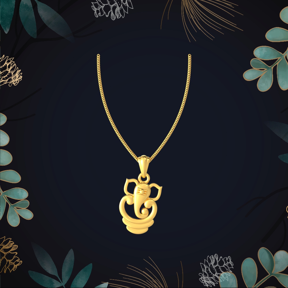 Holy Ganesha Gold Pendant