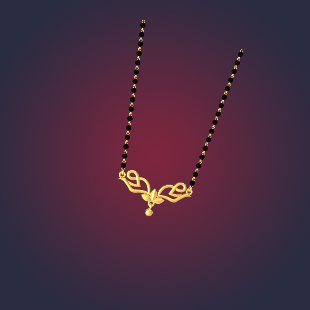 Modern Curvy Gold Mangalsutra Chennai