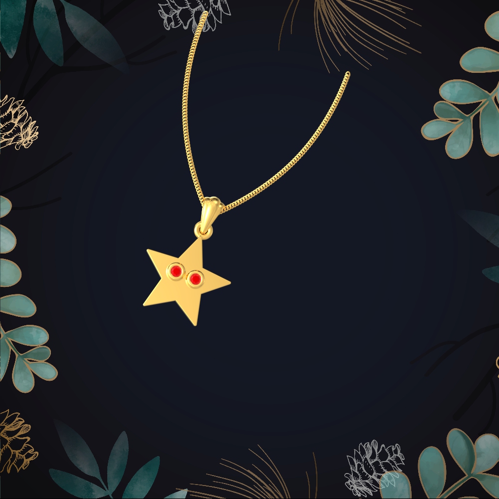 Radiant Gold Star Pendant Chennai