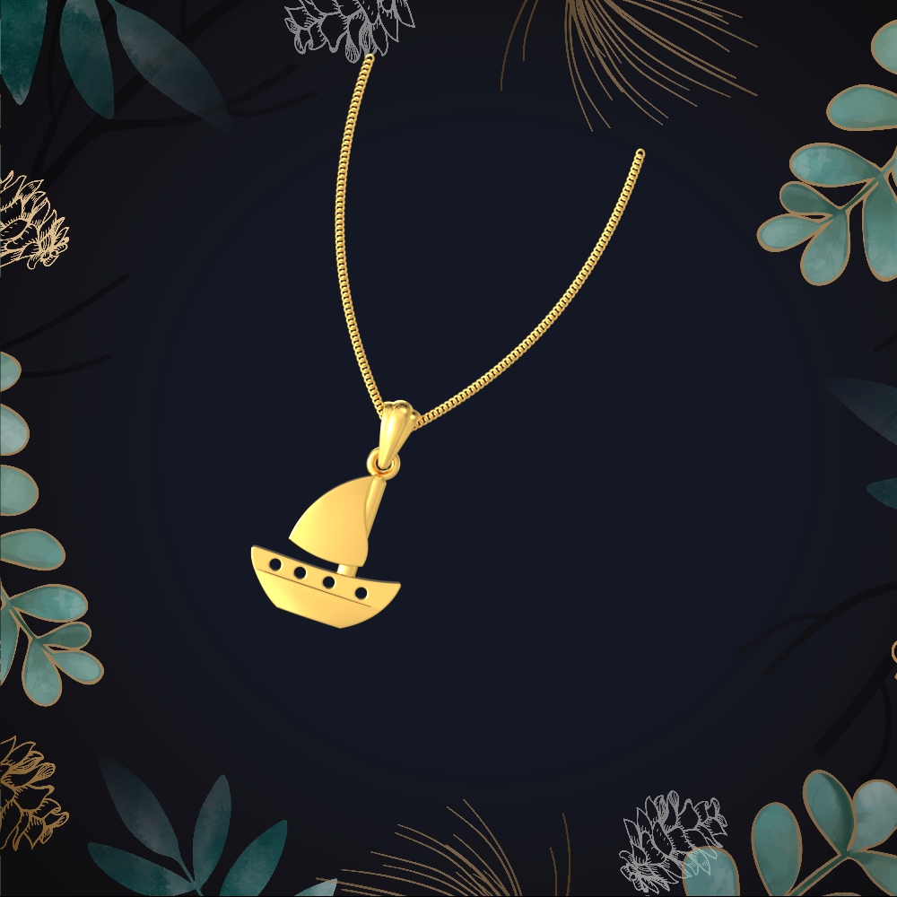 Sailing Boat Gold Pendant cHennai