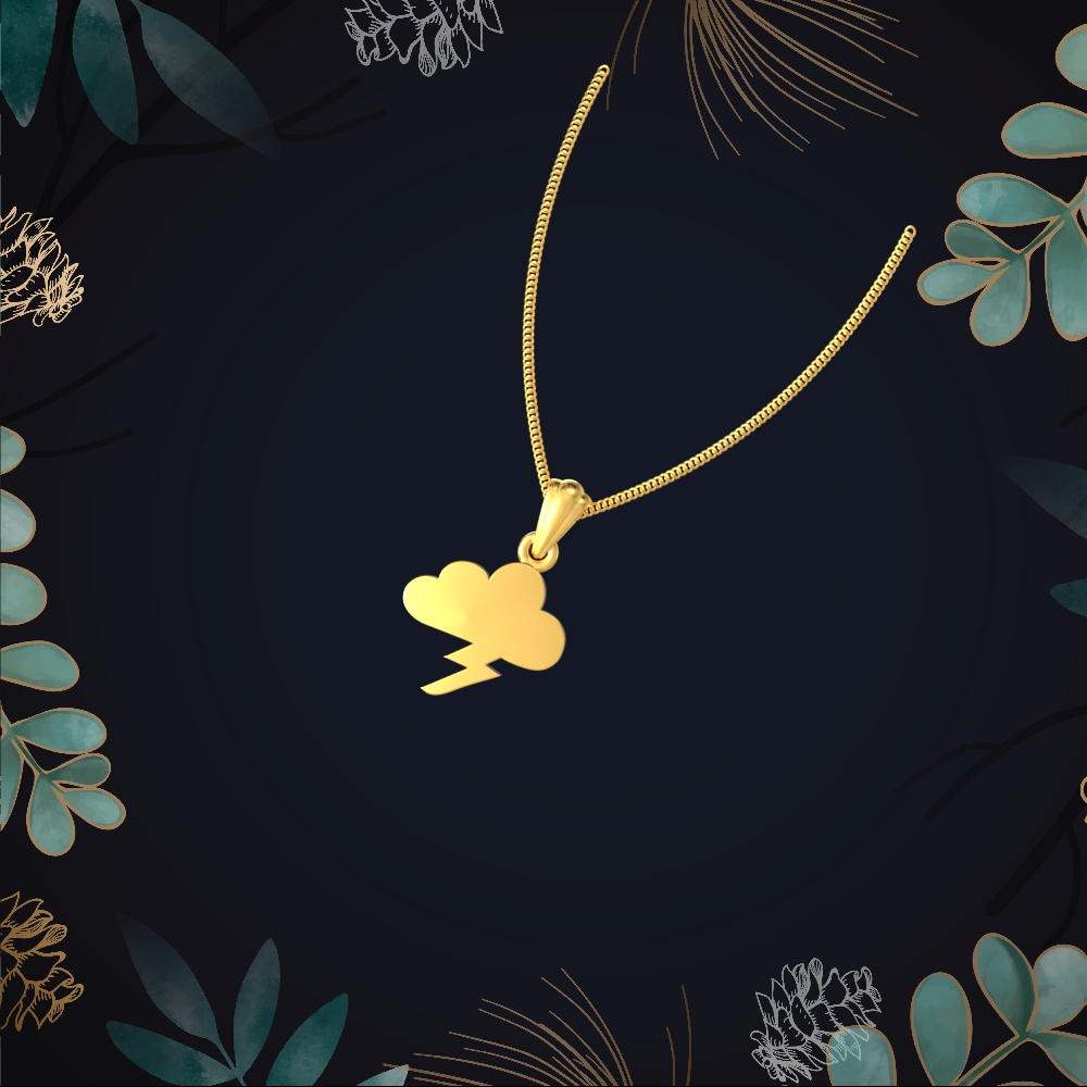 Stromy Cloud Gold Pendant chennai