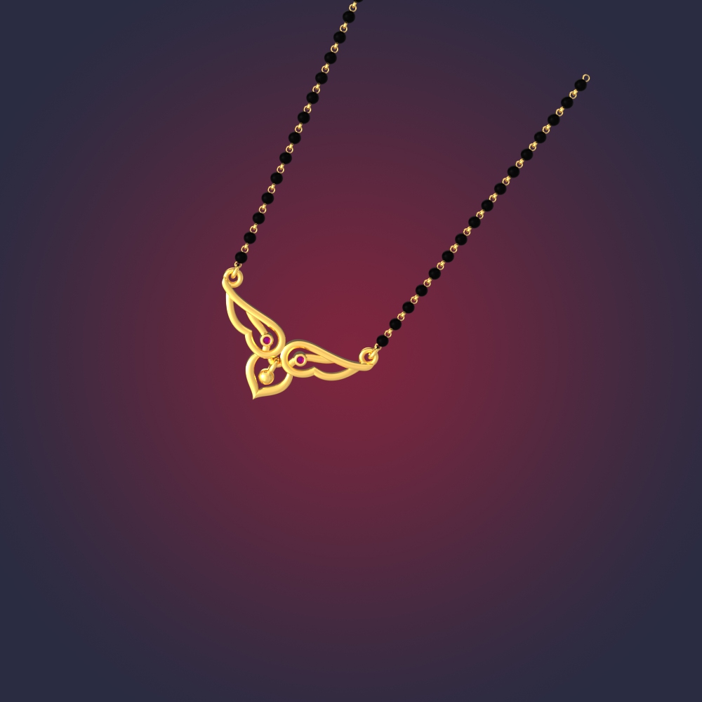 Stylish Curved Gold Mangalsutra Chennai