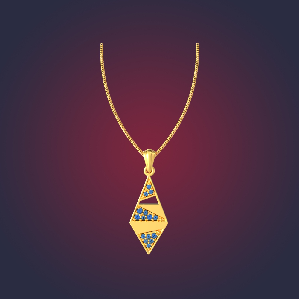 Triangle Shimmer Gold Pendant