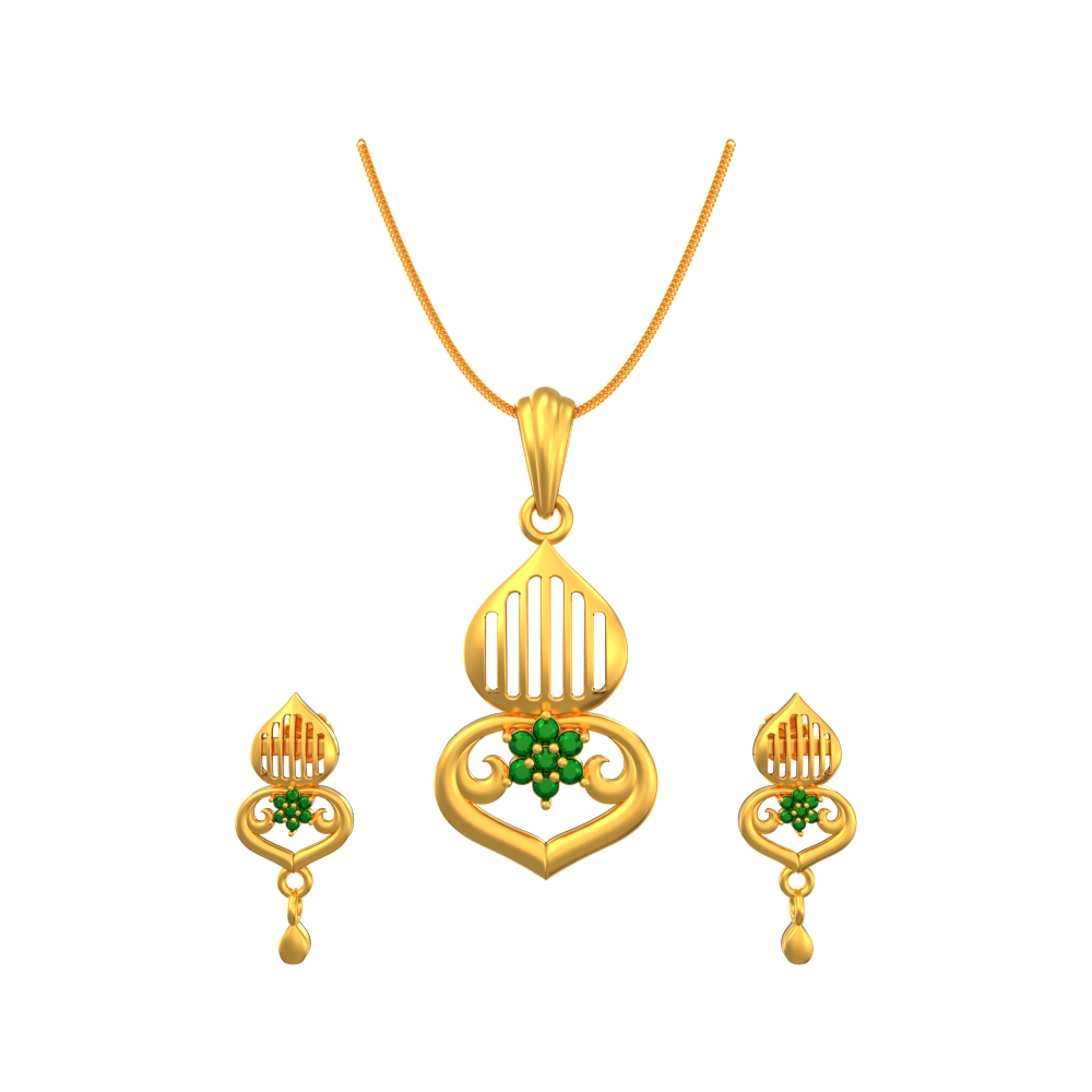 Elegant Gold Pendant Set