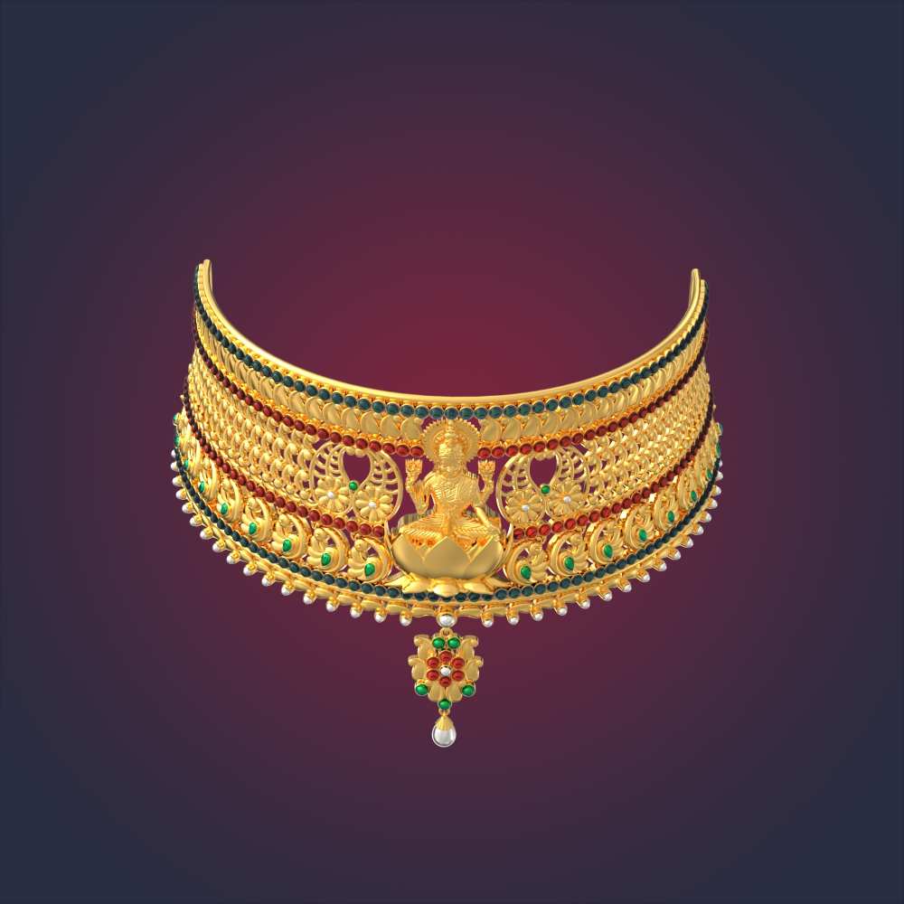 Lakshmi Inspired Gold Choker