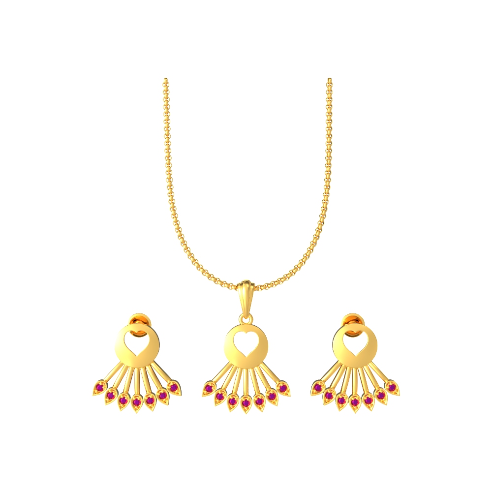 Traditional Gold Pendant Set